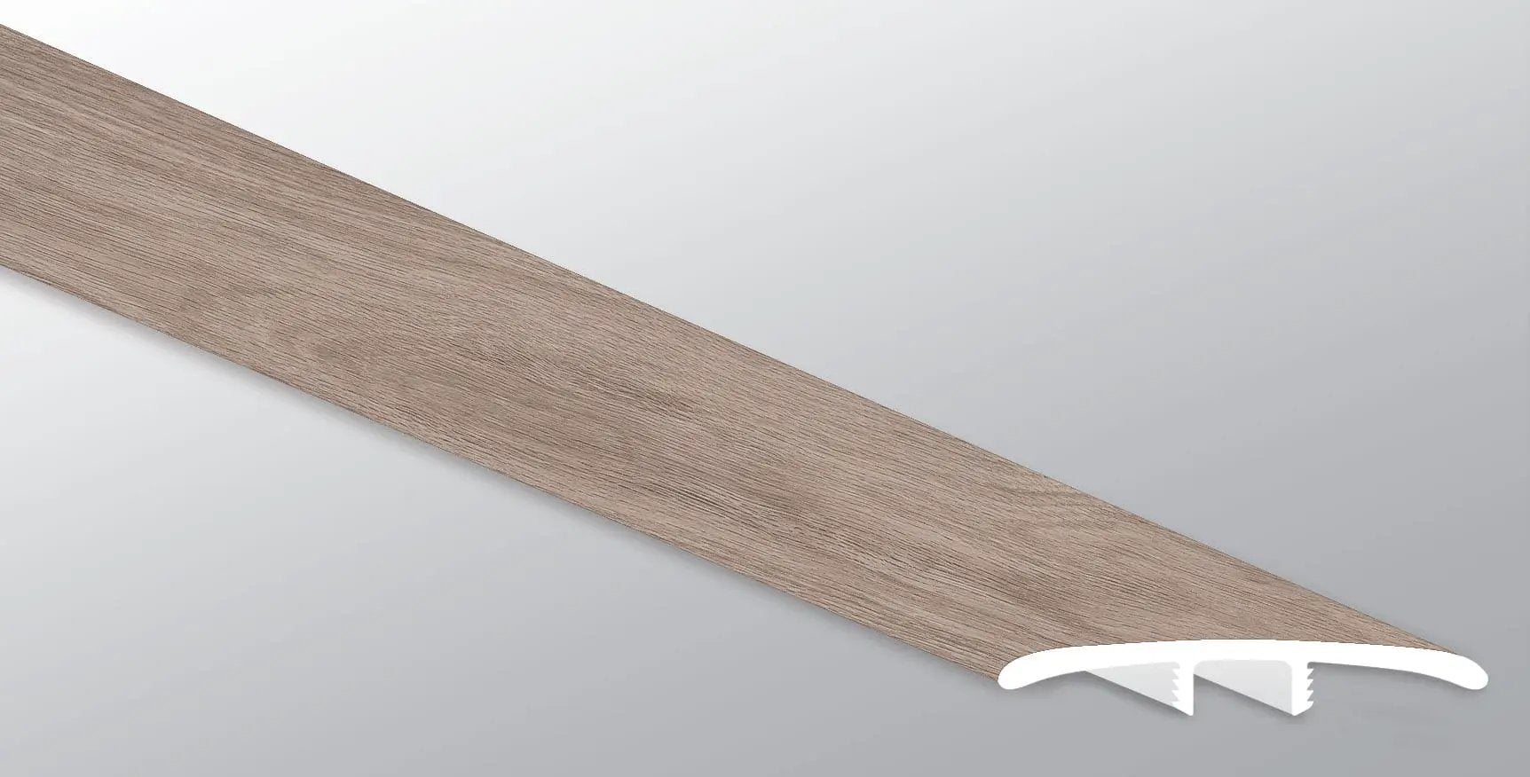 Glenridge Bleached Elm Semi Gloss T Molding Wood Look Lvt Moldings 1.77x0.28 close up