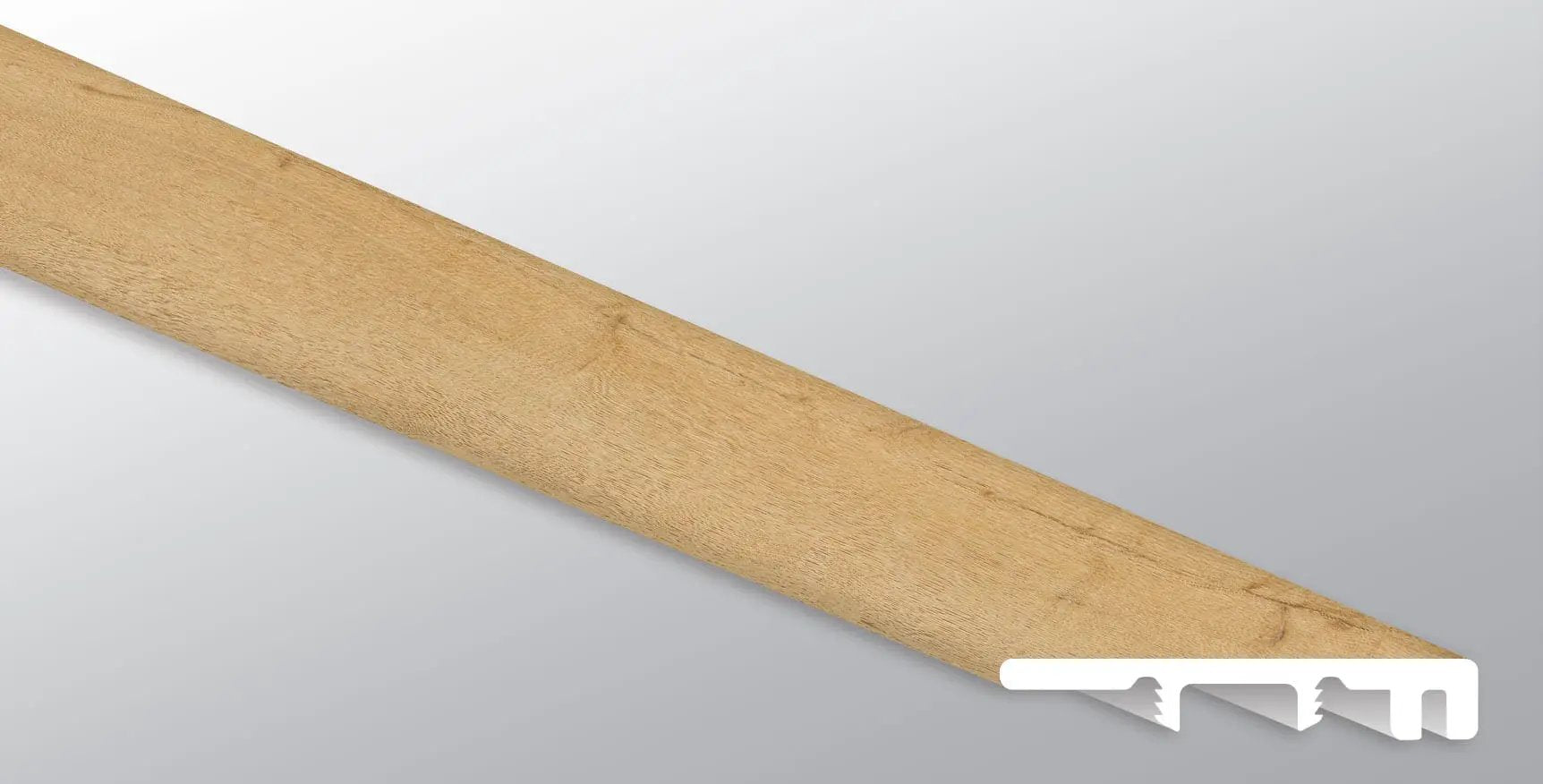 Wayne Parc Bluffview Semi Gloss End Cap Wood Look Lvt Moldings 1.5x0.25 close up