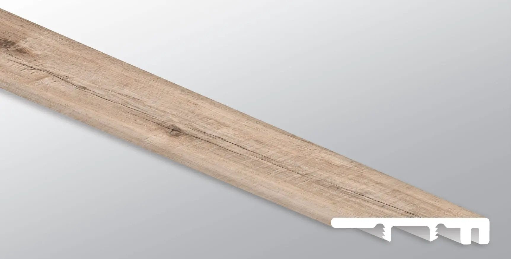 Andover Blythe Semi Gloss End Cap Wood Look Lvt Moldings 1.5x0.25 close up