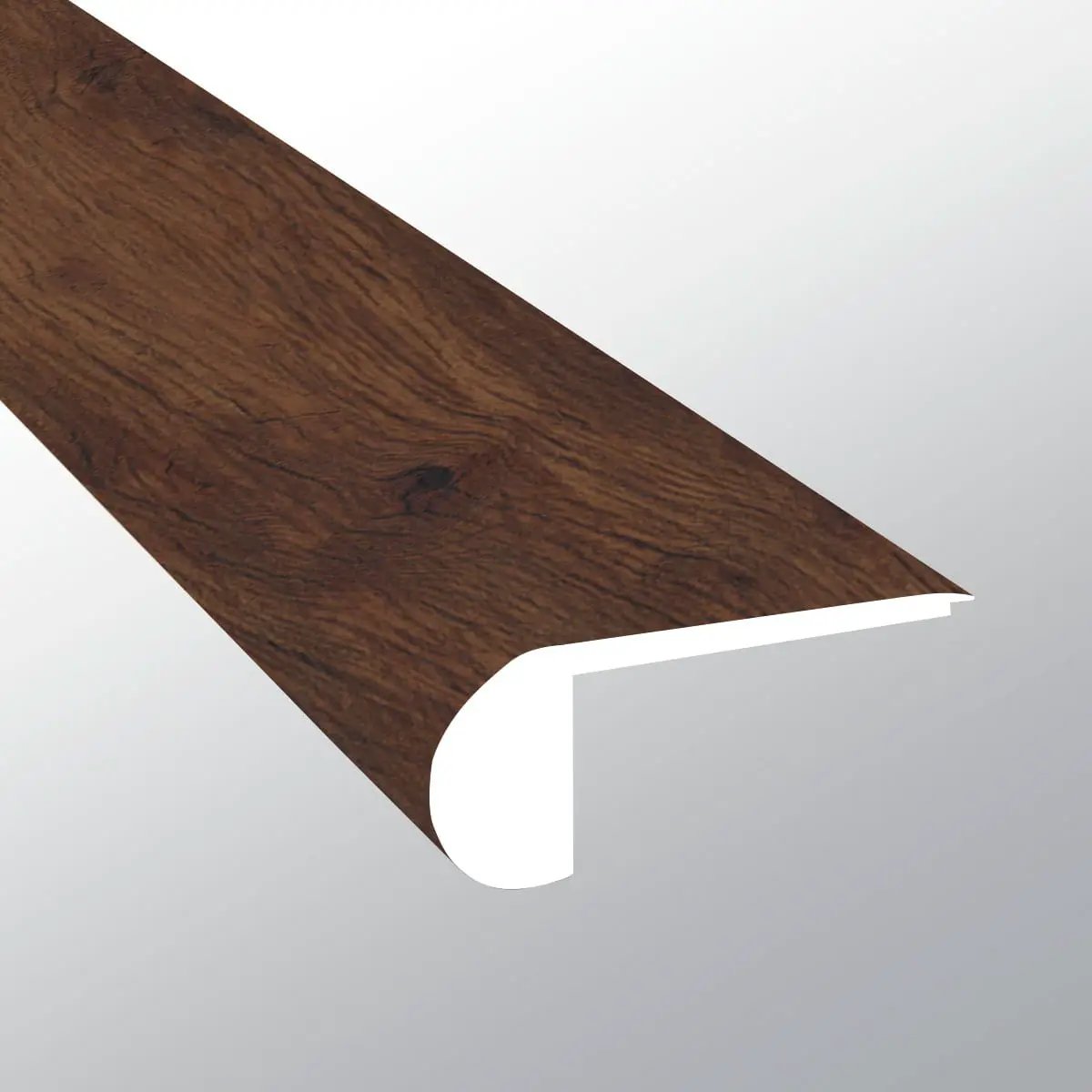 Cyrus Braly Semi Gloss Flush Stair Nose Wood Look Lvt Moldings 2.75x0.75 close up