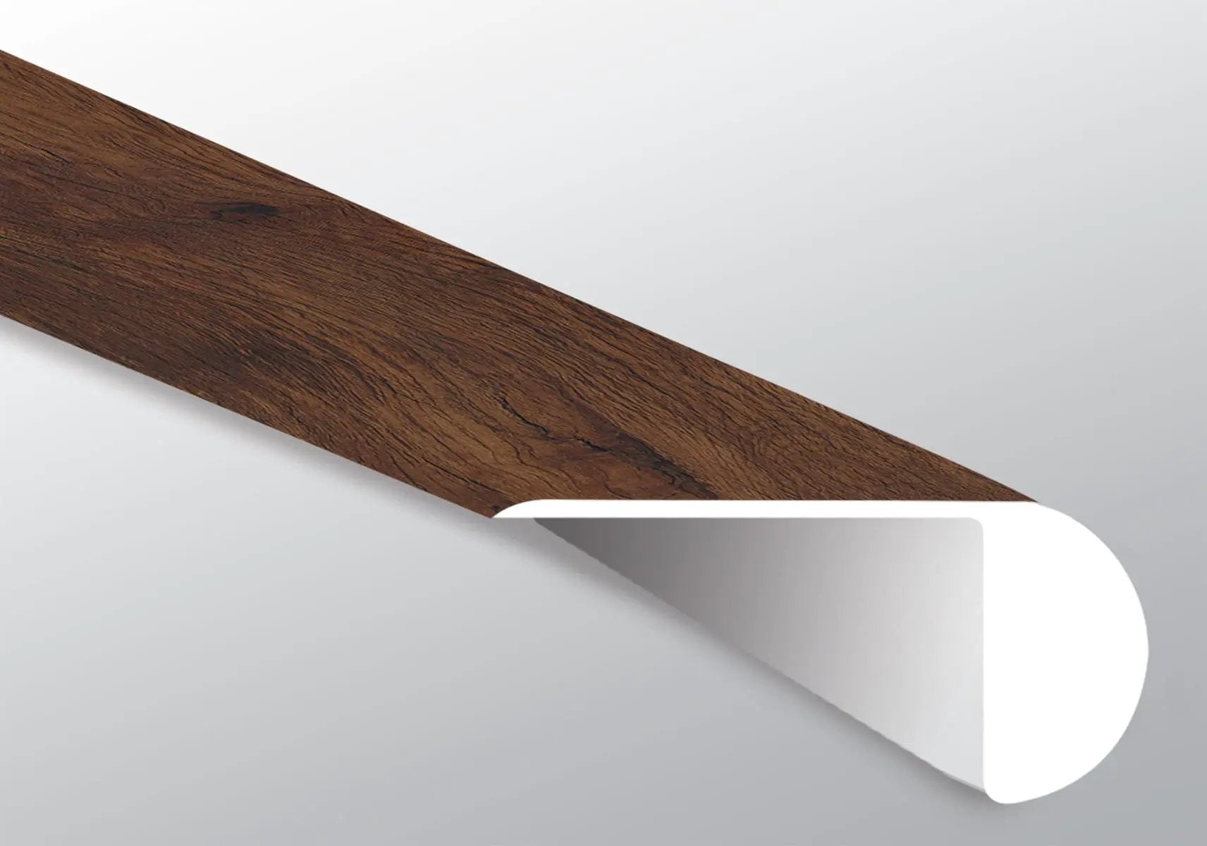 Cyrus Braly Semi Gloss Overlap Stair Nose Wood Look Lvt Moldings 2.23x1.03 close up