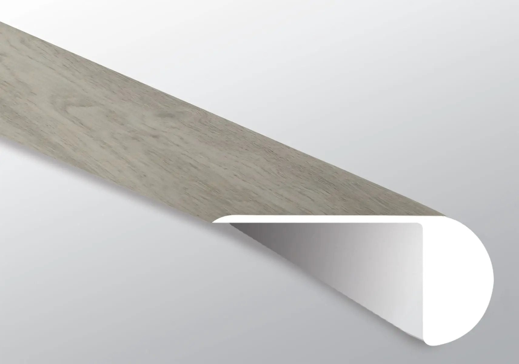 Cyrus Brianka Semi Gloss Overlap Stair Nose Wood Look Lvt Moldings 2.23x1.03 close up