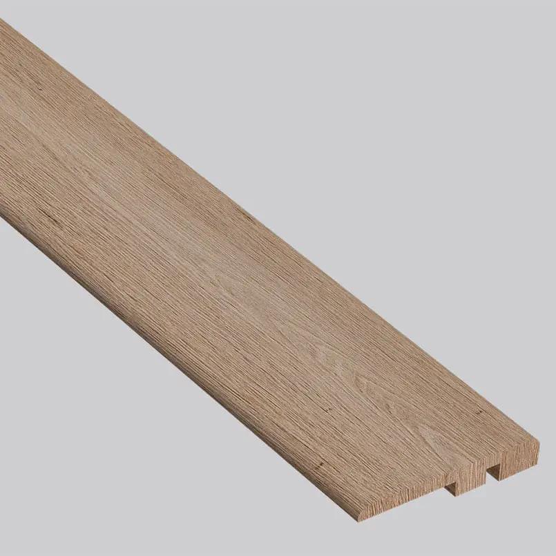 Smithcliffs Brockton Semi Gloss End Cap Wood Look Rigid Core Moldings 1.5x0.25 close up