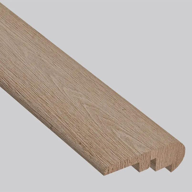 Smithcliffs Brockton Semi Gloss Overlap Stair Nose Wood Look Rigid Core Moldings 2.23x1.03 close up