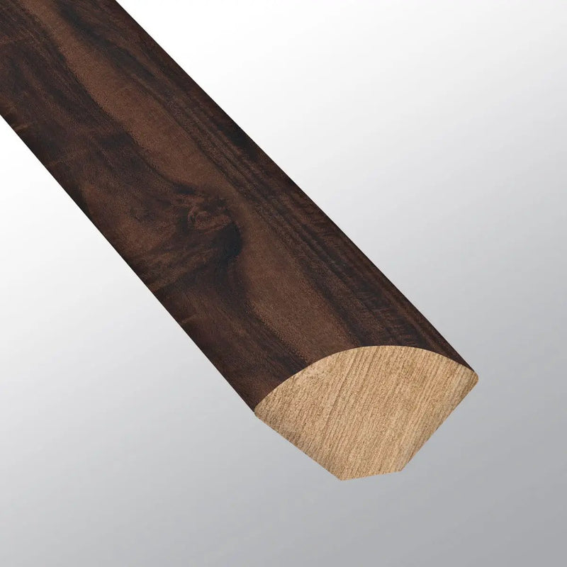 Glenridge Burnished Acacia Semi Gloss Quarter Round Wood Look Lvt Moldings 0.64x0.75 close up