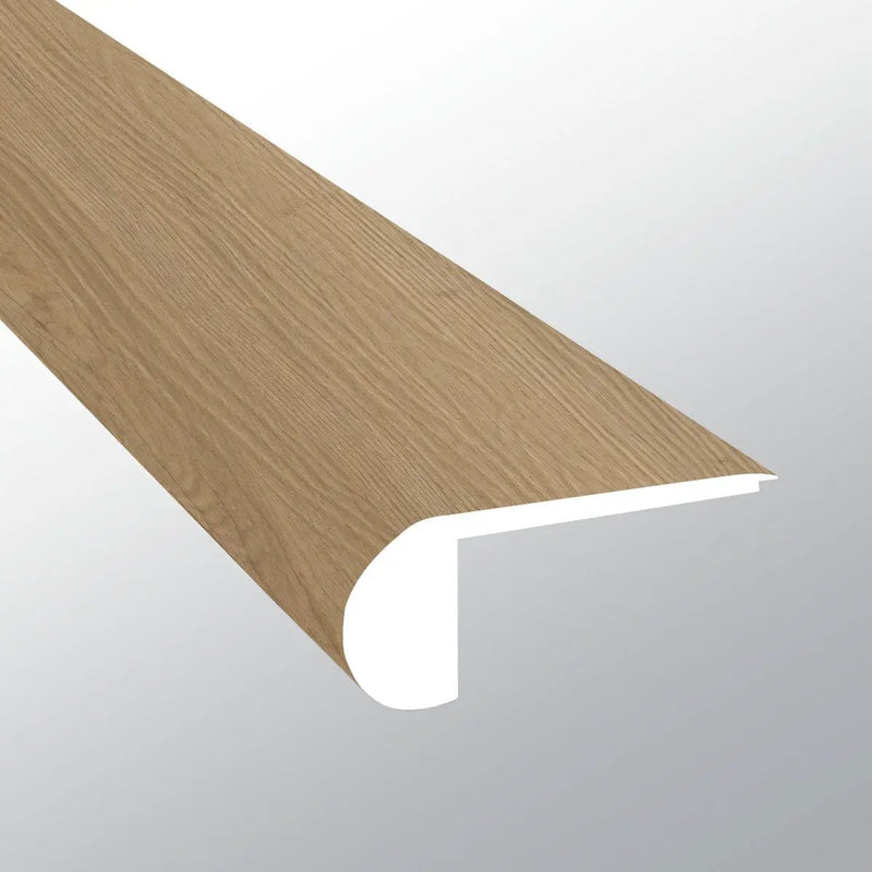 Laurel Cabana Semi Gloss Flush Stair Nose Wood Look Lvt Moldings 2.75x0.75 close up