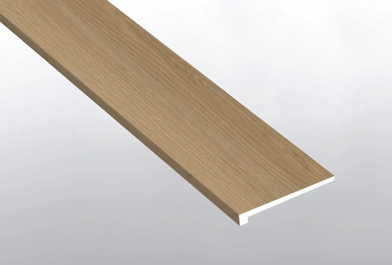 Laurel Cabana Semi Gloss Wood Look Lvt Moldings 12x1.25 1.25 inch close up