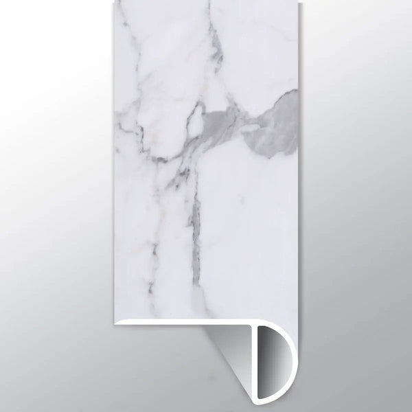 Trecento Calacatta Legend Semi Gloss Overlap Stair Nose Marble Look Lvt Moldings 2.23x1.03