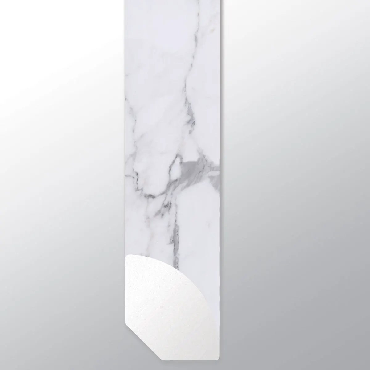Trecento Calacatta Legend Semi Gloss Quarter Round Marble Look Lvt Moldings 0.64x0.75 close up