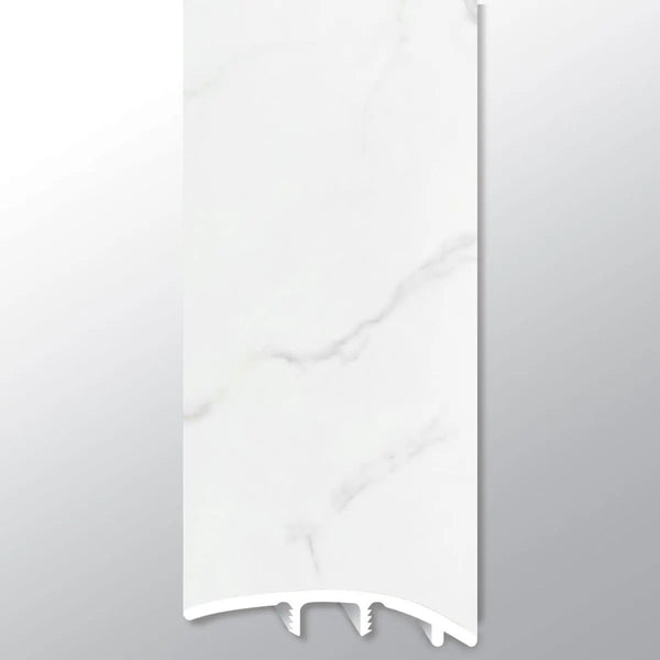 Trecento Calacatta Marbello Semi Gloss Stair Riser Lvt Moldings 1.77x0.345
