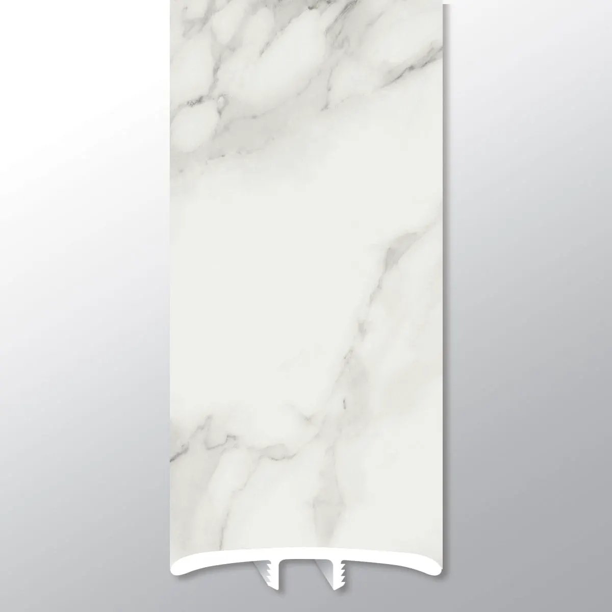 Trecento Calacatta Venosa Gold Semi Gloss T Molding Marble Look Lvt Moldings 1.77x0.28 close up