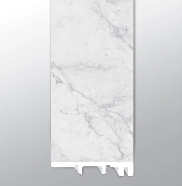Trecento Carrara Avell Semi Gloss End Cap Marble Look Lvt Moldings 1.5x0.25