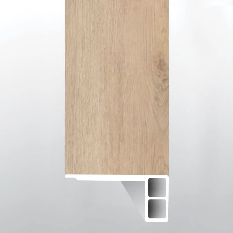 Cyrus Chester Hills Semi Gloss Flush Stair Nose End Cap Wood Look Lvt Moldings 2.75x0.75 close up