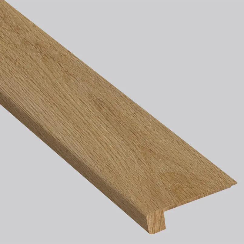 Smithcliffs Cloudland Semi Gloss Flush Stair Nose End Cap Wood Look Rigid Core Moldings close up