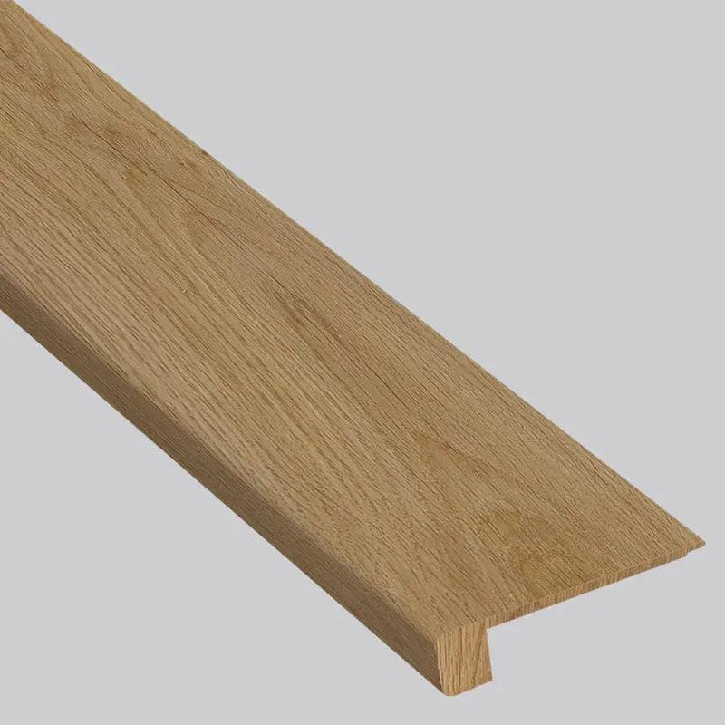 Smithcliffs Cloudland Semi Gloss Flush Stair Nose End Cap Wood Look Rigid Core Moldings close up