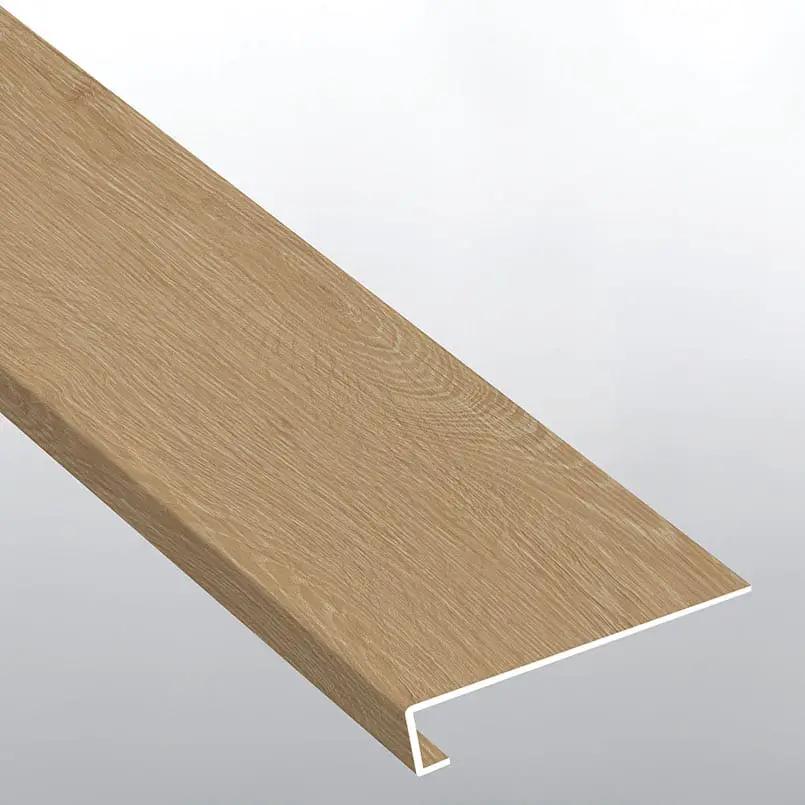 Laurel Coastal Cottage Semi Gloss Wood Look Lvt Moldings 12x1.25 0.18 inch close up