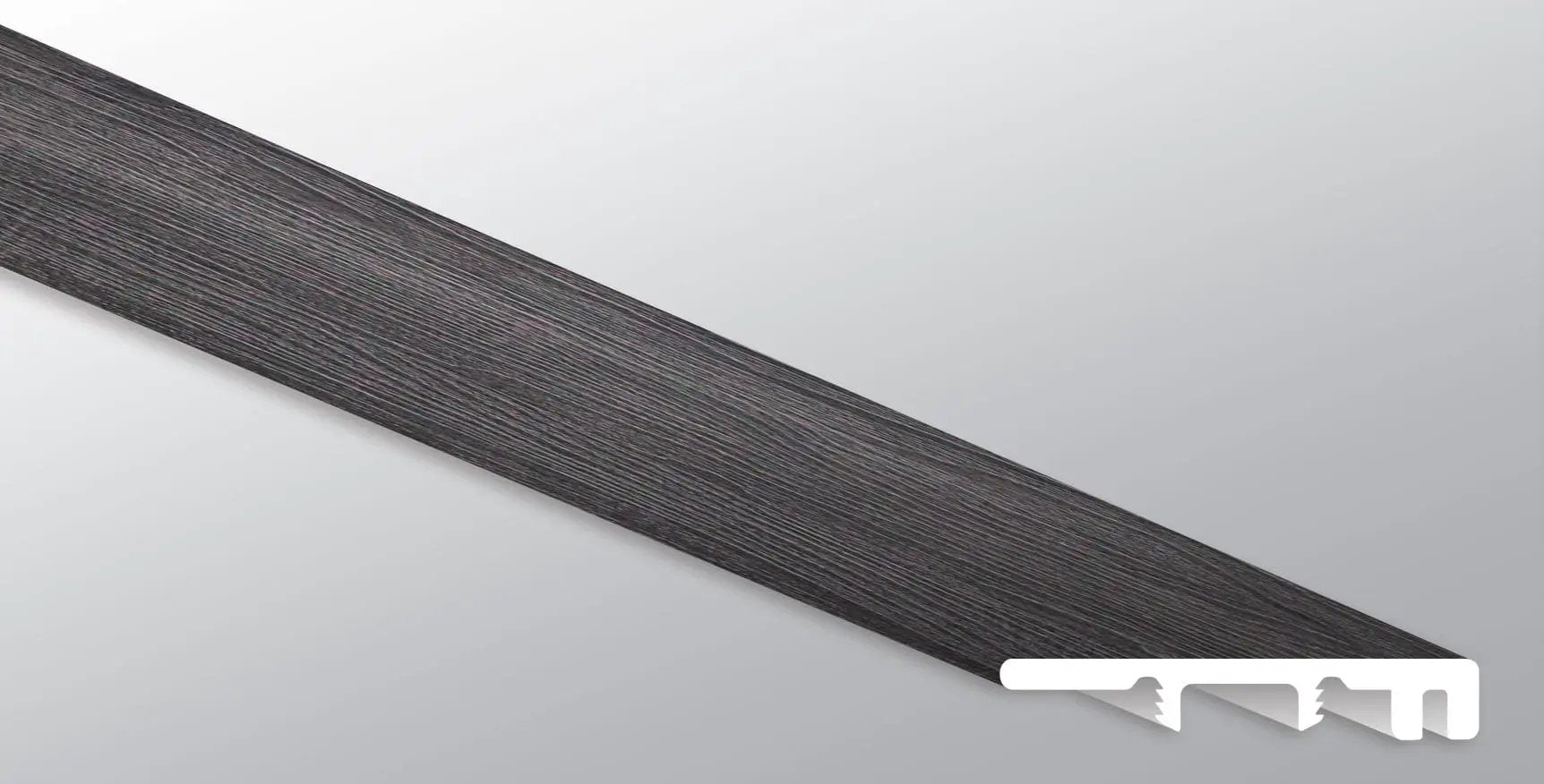 Andover Dakworth Semi Gloss End Cap Wood Look Lvt Moldings 1.5x0.25 close up