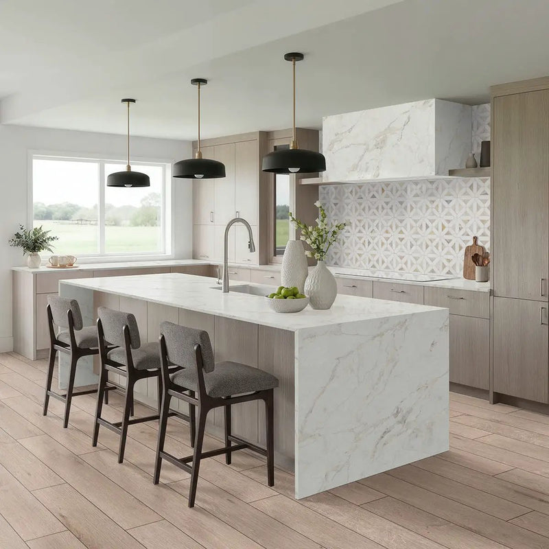Andover Daria Umber Semi Gloss End Cap Wood Look Lvt Moldings 1.5x0.25 in a finished room