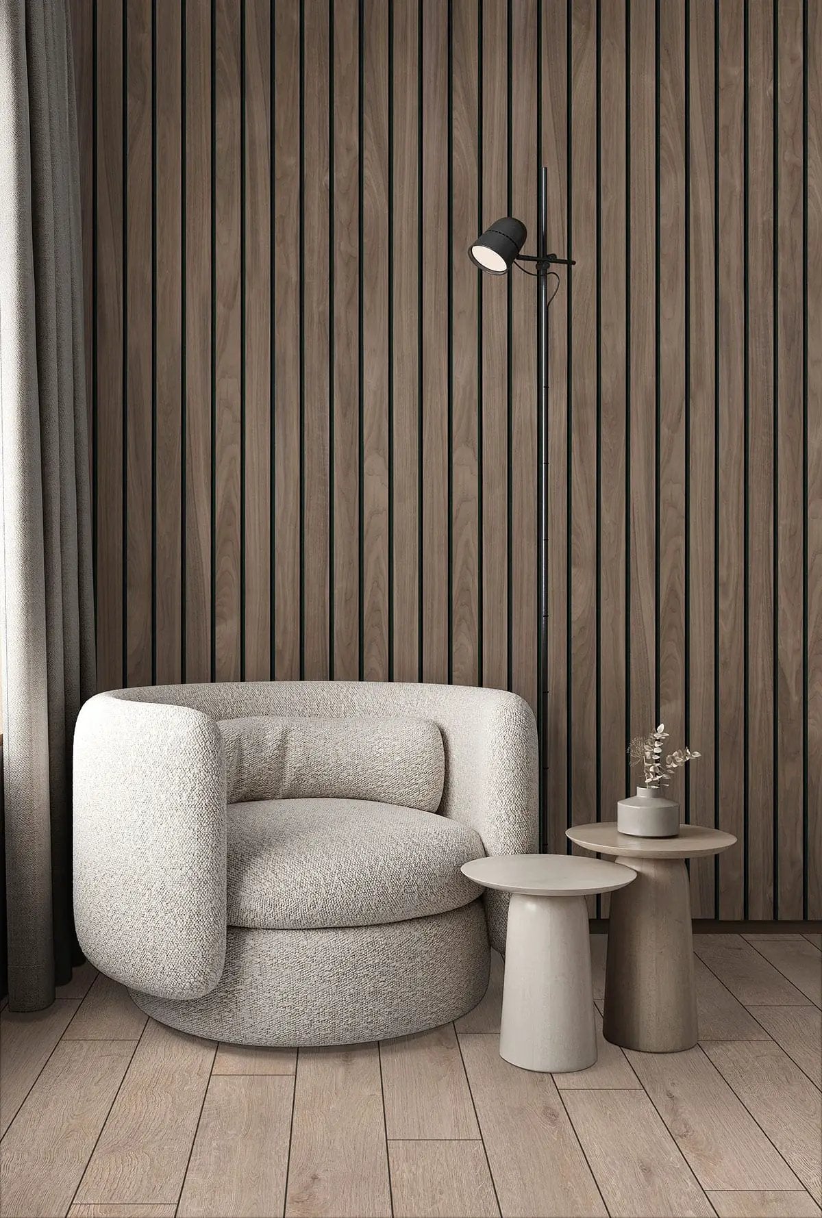 Andover Daria Umber Semi Gloss End Cap Wood Look Lvt Moldings 1.5x0.25 in a finished room