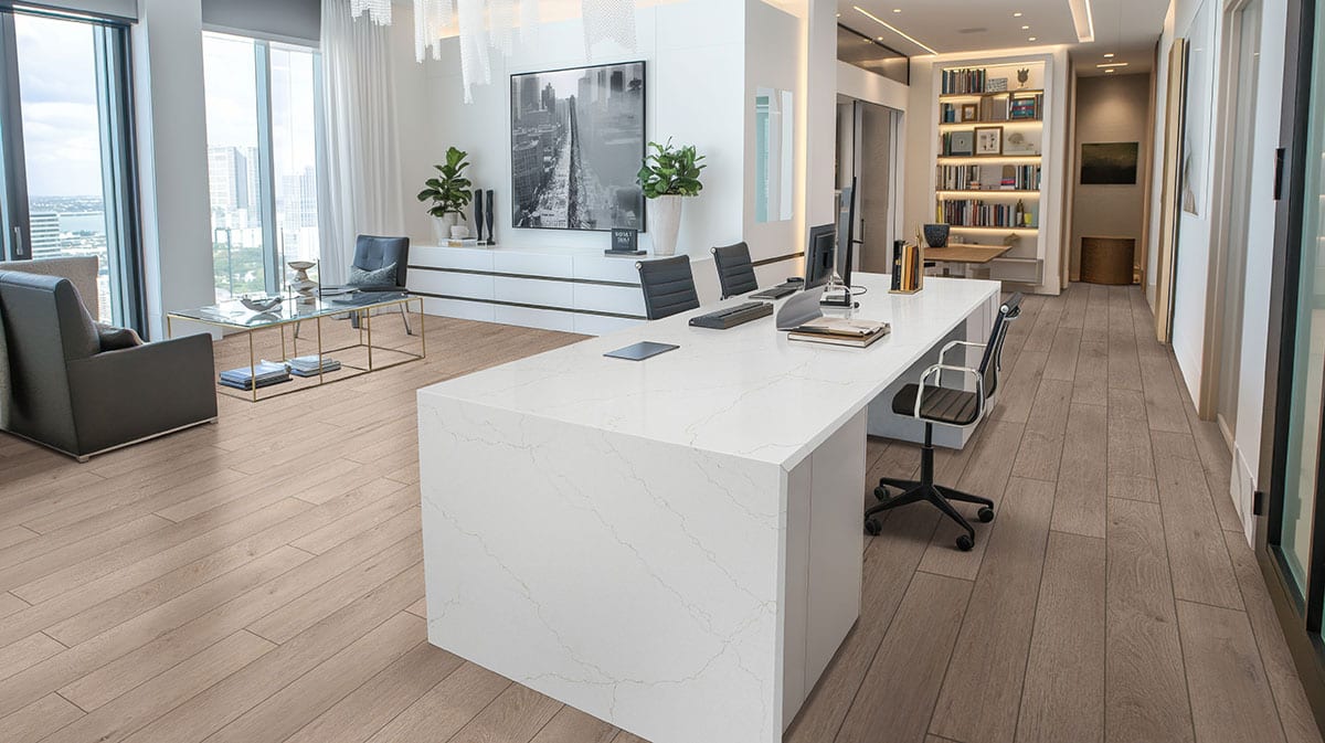 Andover Daria Umber Matte Wood Look Lvt Planks 7x48 in a finished room