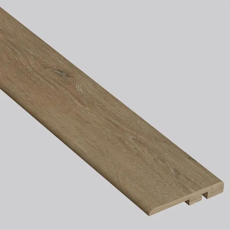 Smithcliffs Delray Semi Gloss End Cap Wood Look Rigid Core Moldings 1.5x0.25 close up