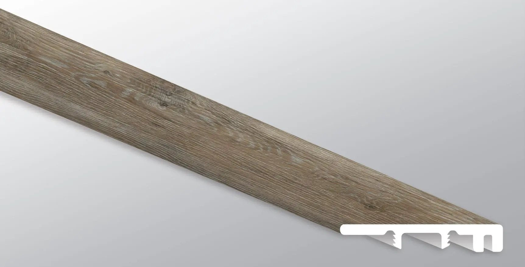 Cyrus 2.0 Dulles Tails Semi Gloss End Cap Wood Look Lvt Moldings 1.5x0.25 close up