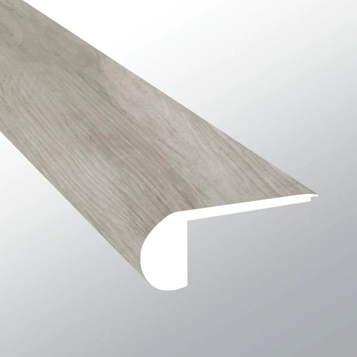 Cyrus Dunite Oak Semi Gloss Flush Stair Nose Wood Look Lvt Moldings 2.75x0.75 close up