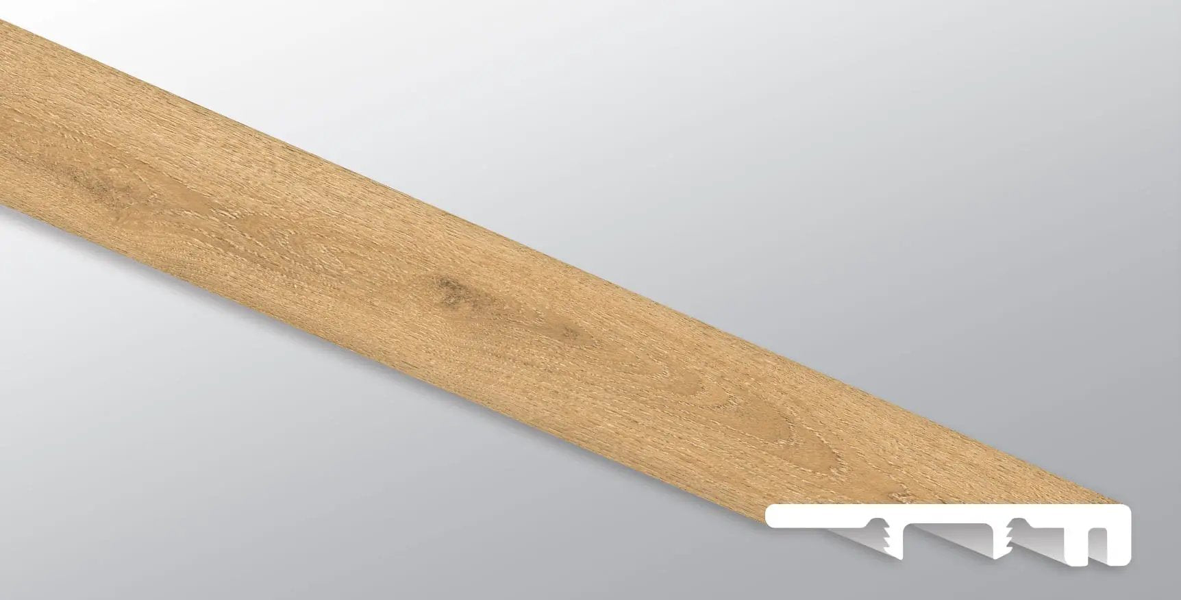 Wayne Parc Elwood Semi Gloss End Cap Wood Look Lvt Moldings 1.5x0.25 close up