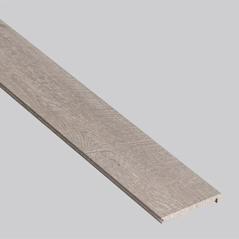 Smithcliffs Emridge Semi Gloss Flush Stair Nose Wood Look Rigid Core Moldings 4.53x0.94 close up