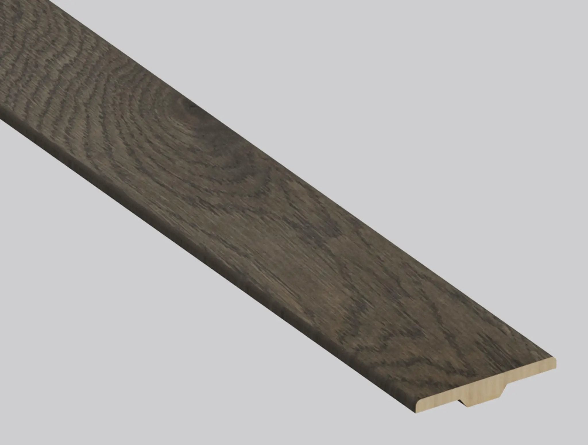 Woodhills Estate Oak Wood Semi Gloss T Molding Look Moldings 1.25x0.28 close up