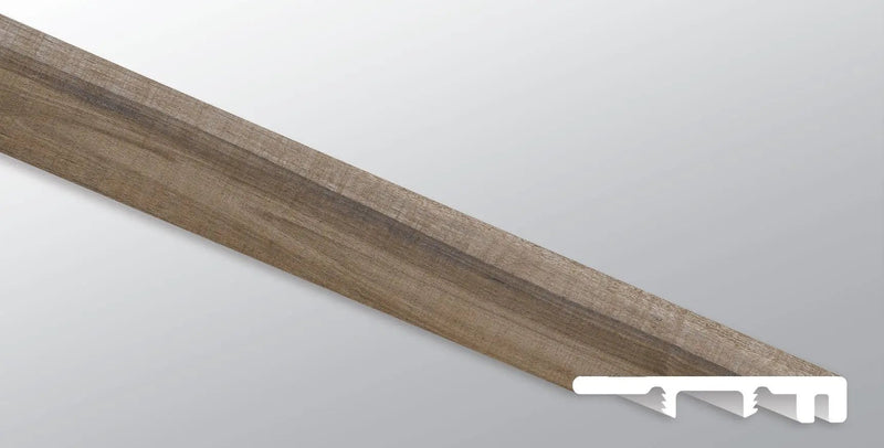 Cyrus Exotika Semi Gloss End Cap Wood Look Lvt Moldings 1.5x0.25 close up