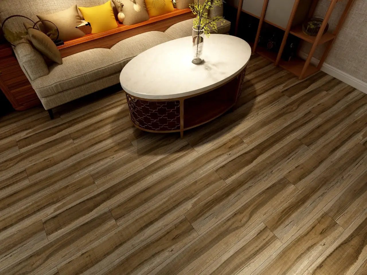 Cyrus Exotika Semi Gloss Flush Stair Nose End Cap Wood Look Lvt Moldings 2.75x0.75 in a finished room