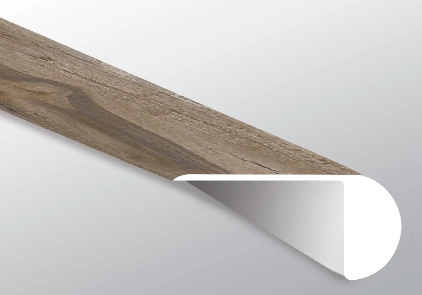 Cyrus Exotika Semi Gloss Overlap Stair Nose Wood Look Lvt Moldings 2.23x1.03 close up
