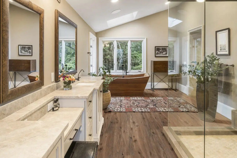Cyrus Fauna Semi Gloss Flush Stair Nose End Cap Wood Look Lvt Moldings 2.75x0.75 in a finished room