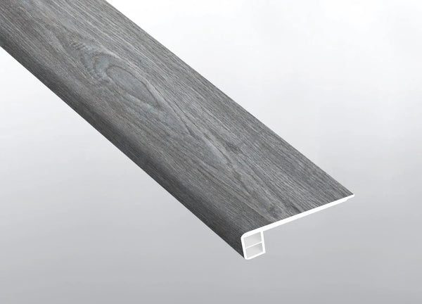 Cyrus Finely Semi Gloss Flush Stair Nose Eased Edge Wood Look LVT Moldings 2.75x0.75