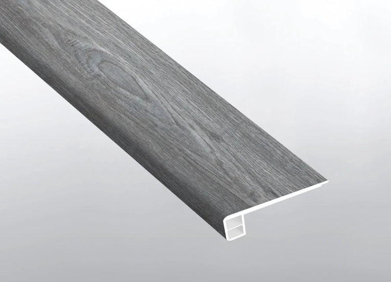 Cyrus Finely Semi Gloss Flush Stair Nose End Cap Wood Look Lvt Moldings 2.75x0.75 close up