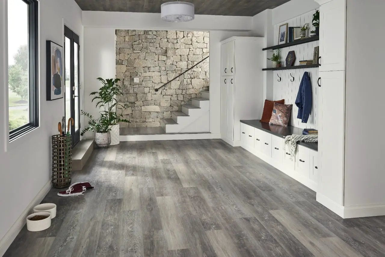 Prescott Finely Matte Wood Look Lvt Planks 7x48 in a finished room