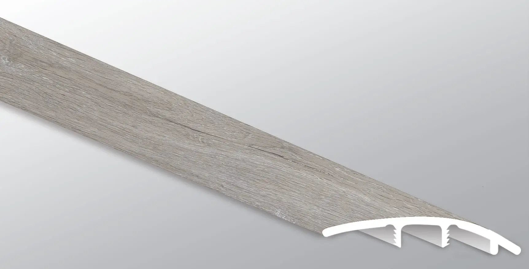 Glenridge Elmwood Ash Semi Gloss Stair Riser Wood Look Lvt Moldings 1.77x0.345 close up
