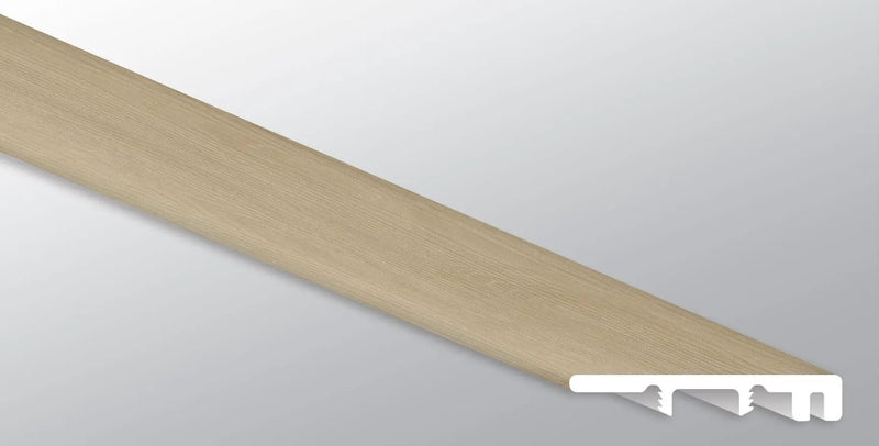 Laurel Flaxen Semi Gloss End Cap Wood Look Lvt Moldings 1.5x0.25 close up