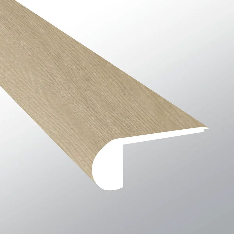 Laurel Flaxen Semi Gloss Flush Stair Nose Wood Look Lvt Moldings 2.75x0.75 close up