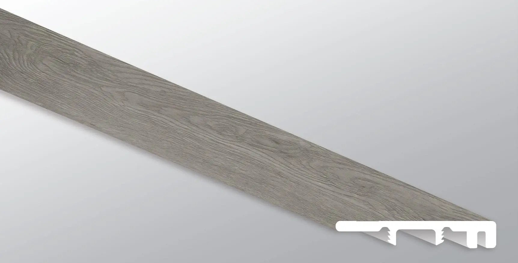 Cyrus Grayton Semi Gloss End Cap Wood Look Lvt Moldings 1.5x0.25 close up
