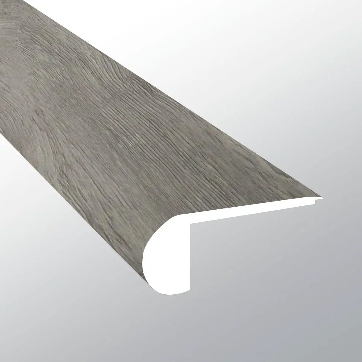 Cyrus Grayton Semi Gloss Flush Stair Nose Wood Look Lvt Moldings 2.75x0.75 close up