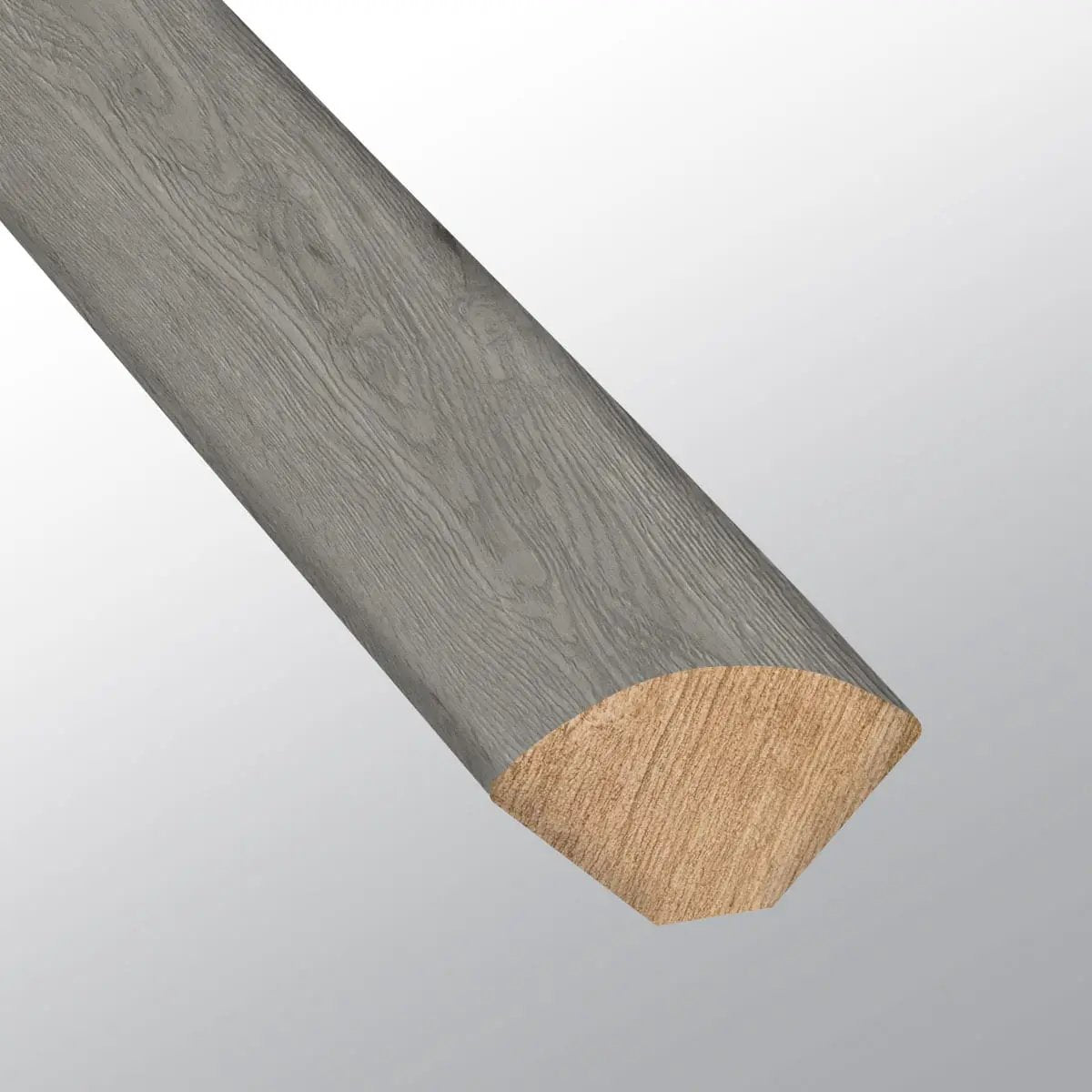 Cyrus Grayton Semi Gloss Quarter Round Wood Look Lvt Moldings 0.64x0.75 close up