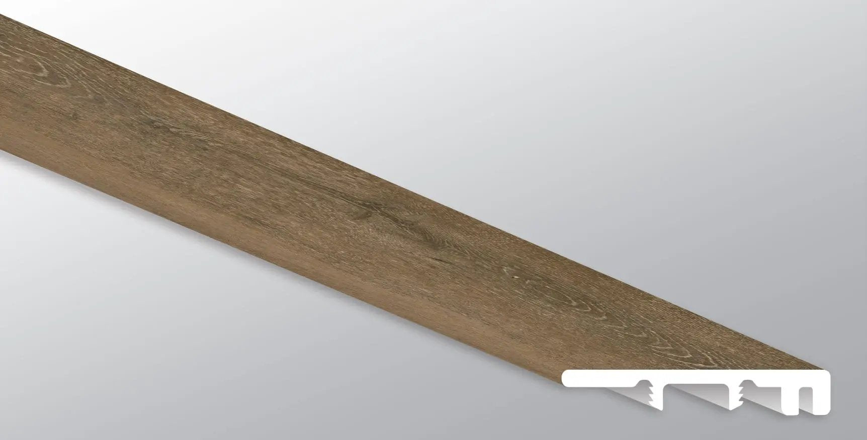 Andover Hatfield Semi Gloss End Cap Wood Look Lvt Moldings 1.5x0.25 close up