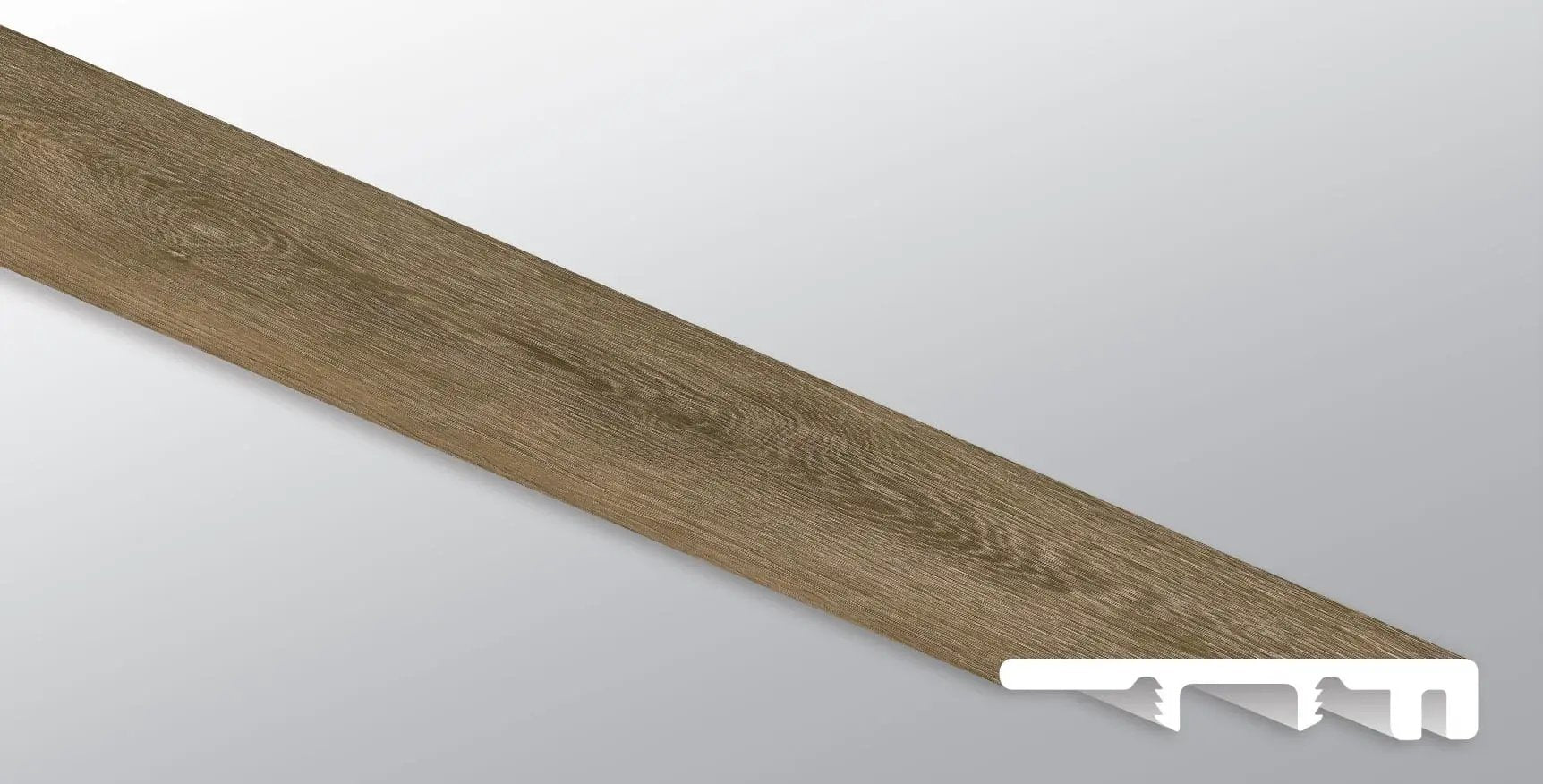 Laurel Hatboro Hills Semi Gloss End Cap Wood Look Lvt Moldings 1.5x0.25 close up