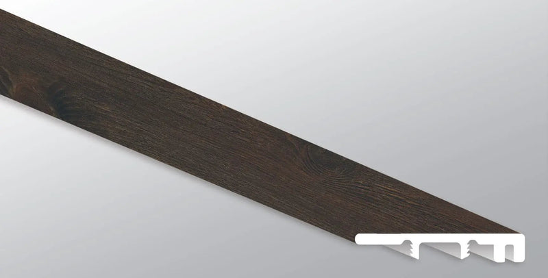 Cyrus Hawthorne Semi Gloss End Cap Wood Look Lvt Moldings 1.5x0.25 close up