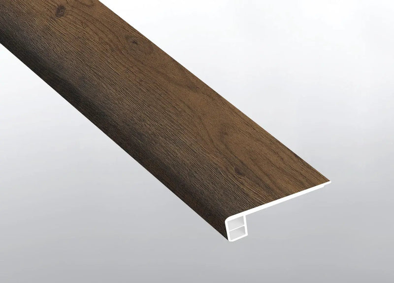 Cyrus Hawthorne Semi Gloss Flush Stair Nose End Cap Wood Look Lvt Moldings 2.75x0.75 close up