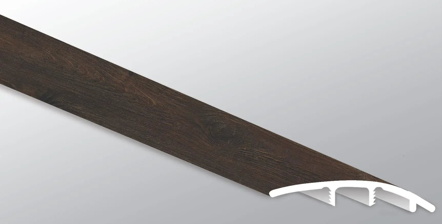 Cyrus Hawthorne Semi Gloss Stair Riser Wood Look Lvt Moldings 1.77x0.345 close up