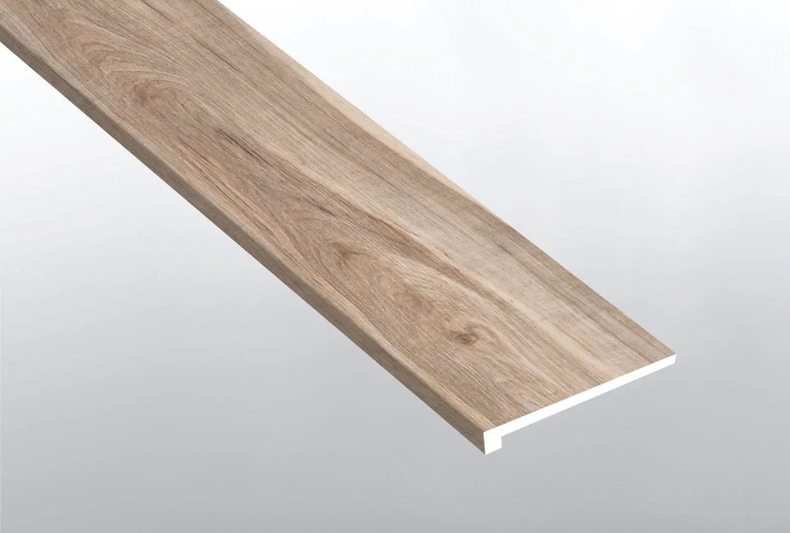 Andover Highcliffe Greige Semi Gloss Wood Look Lvt Moldings 12x1.25 close up