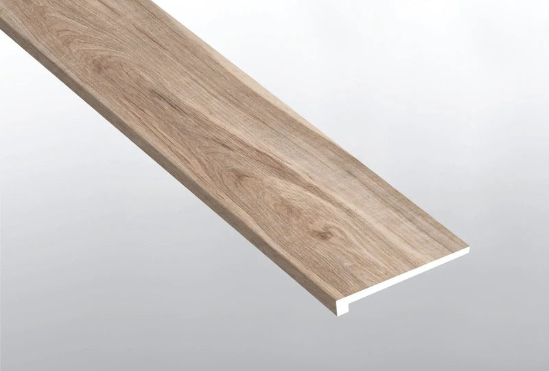 Andover Highcliffe Greige Semi Gloss Wood Look Lvt Moldings 12x1.25 close up